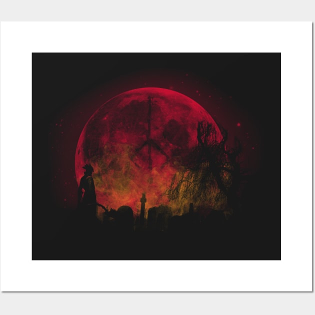 BloodMoon Wall Art by RhunaArt